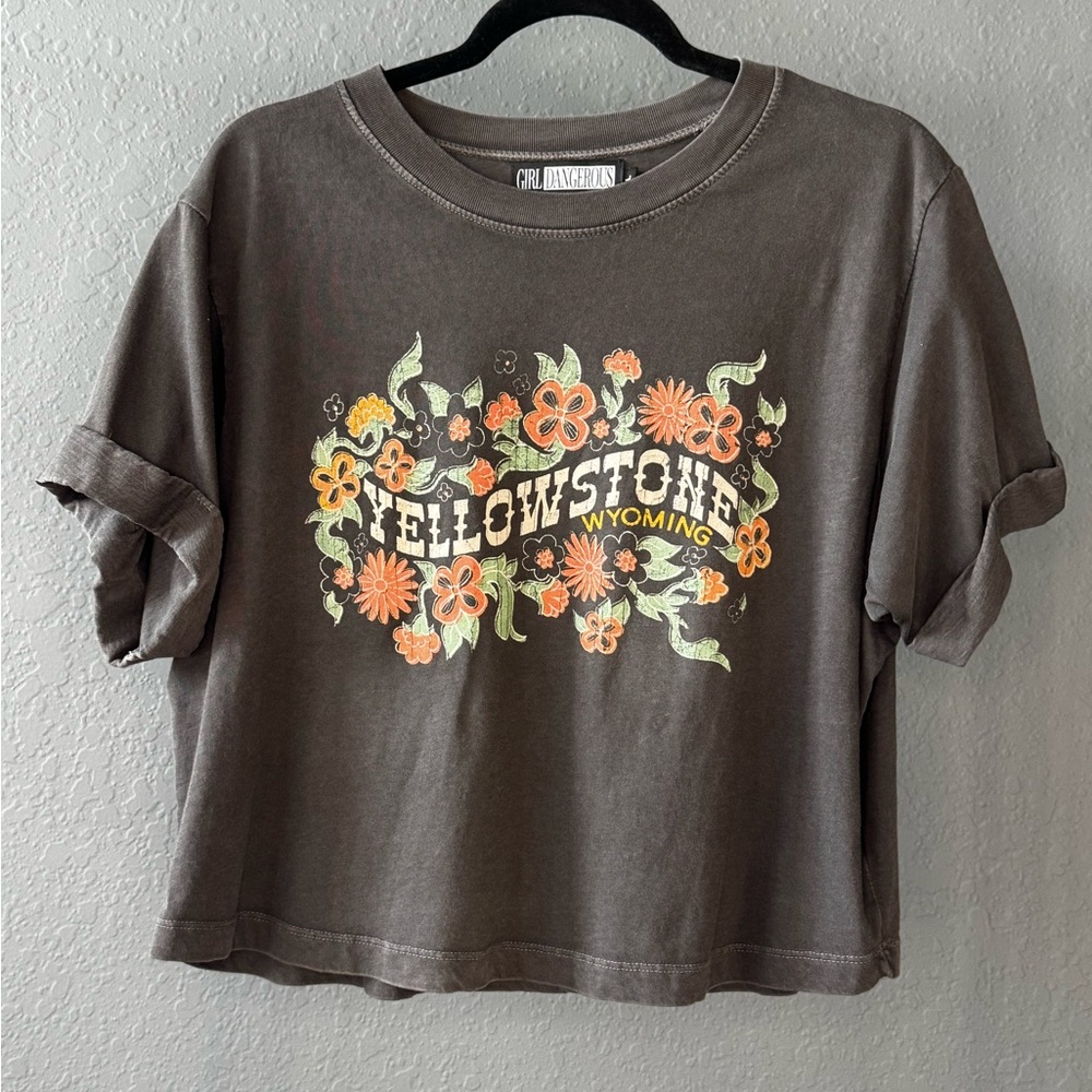 Girl Dangerous Crop Yellowstone T-Shirt